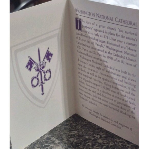 Vintage Washington Cathedral Limestone Christmas Ornament DC Church Christmas - Picture 3 of 7